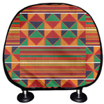 Kente Pattern Print Car Headrest Covers