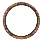 Kente Pattern Print Car Steering Wheel Cover