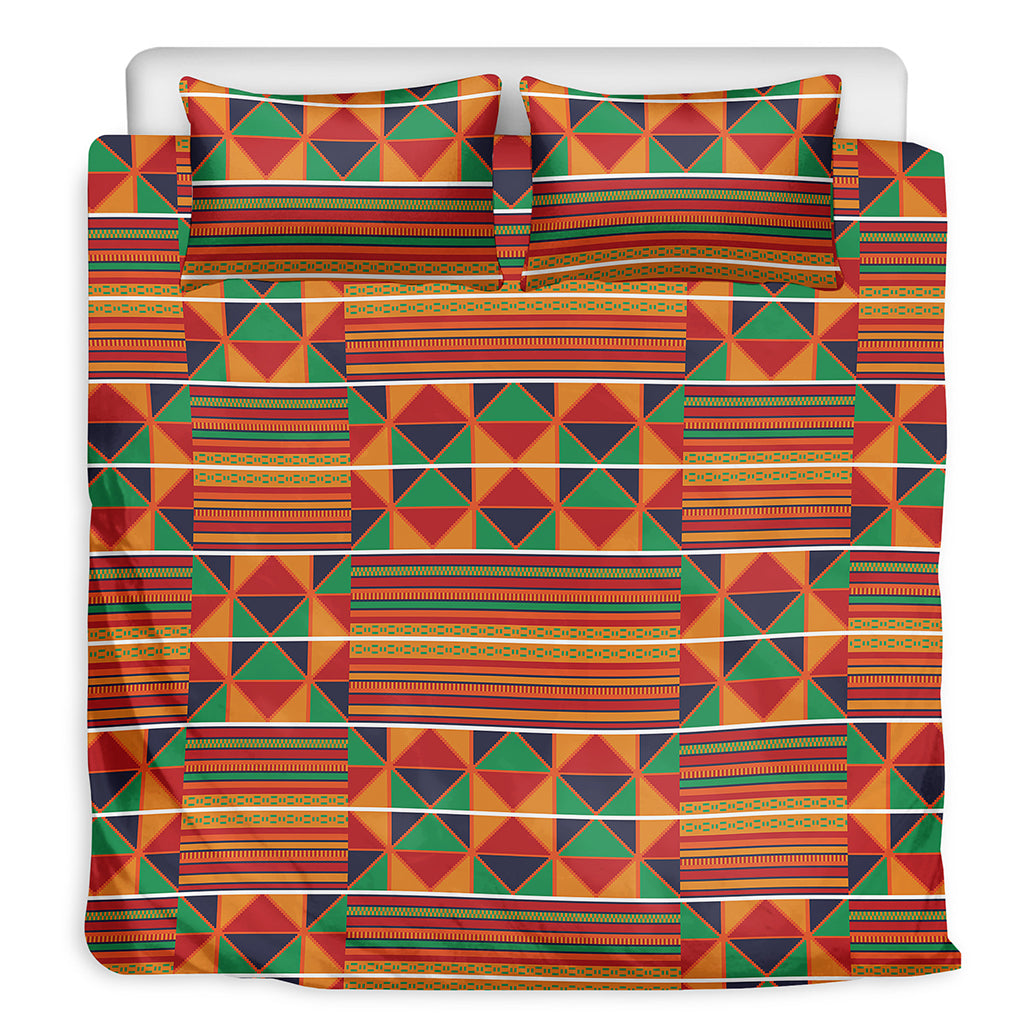 Kente Pattern Print Duvet Cover Bedding Set