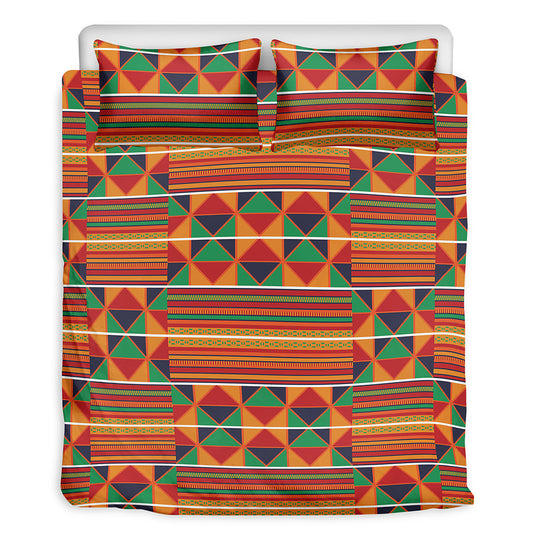 Kente Pattern Print Duvet Cover Bedding Set