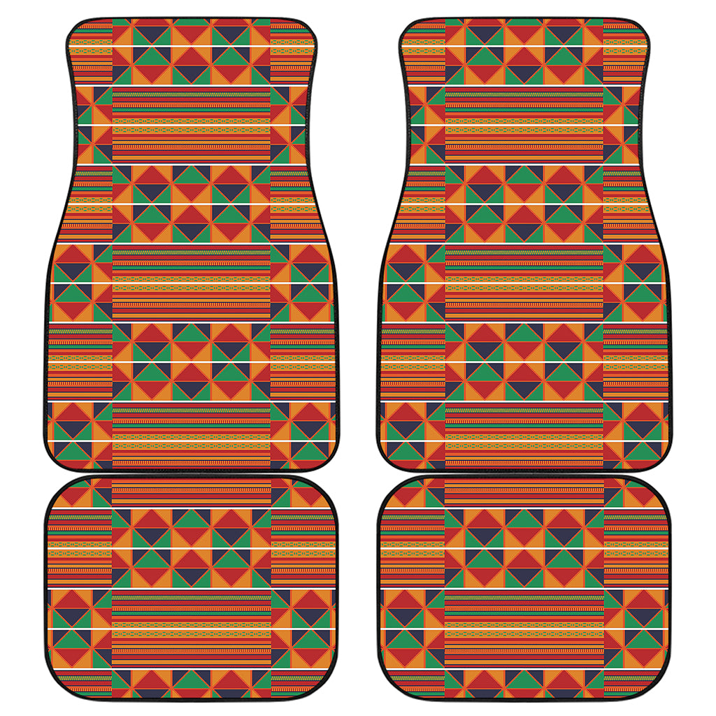 Kente Pattern Print Front and Back Car Floor Mats