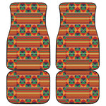 Kente Pattern Print Front and Back Car Floor Mats