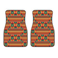 Kente Pattern Print Front Car Floor Mats
