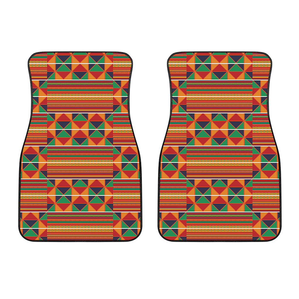 Kente Pattern Print Front Car Floor Mats