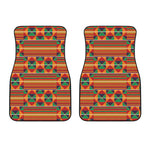 Kente Pattern Print Front Car Floor Mats
