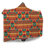 Kente Pattern Print Hooded Blanket