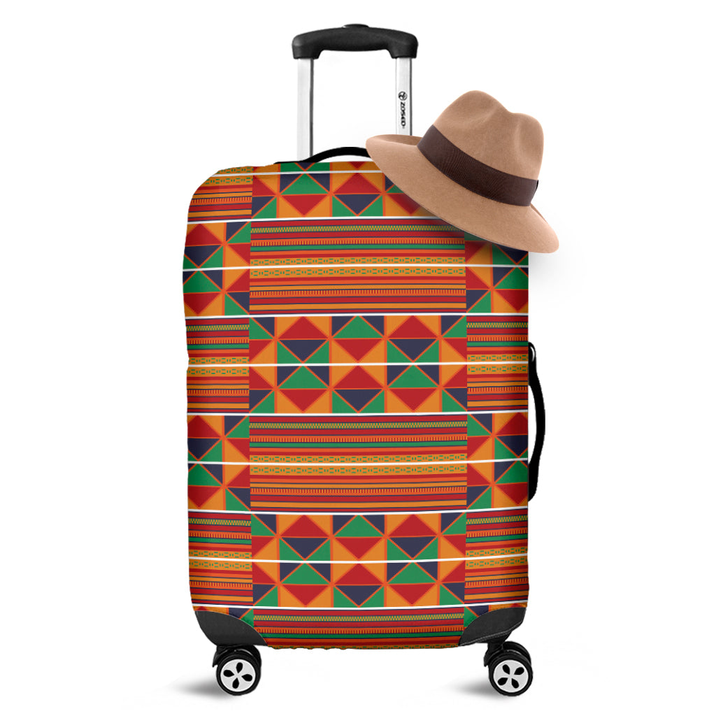 Kente Pattern Print Luggage Cover
