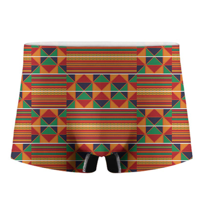 Kente Pattern Print Men's Boxer Briefs