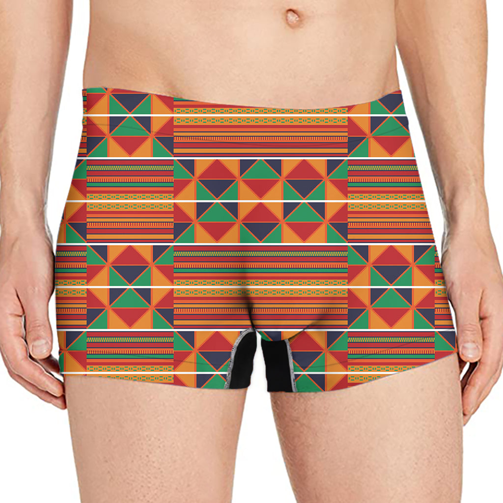 Kente Pattern Print Men's Boxer Briefs