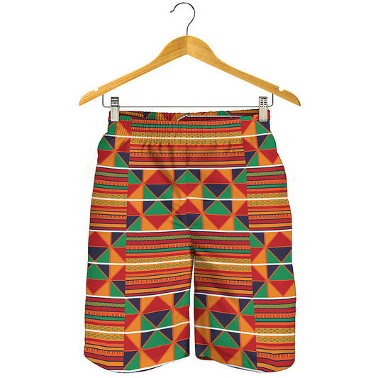 Kente Pattern Print Men's Shorts