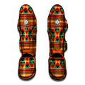 Kente Pattern Print Muay Thai Shin Guards