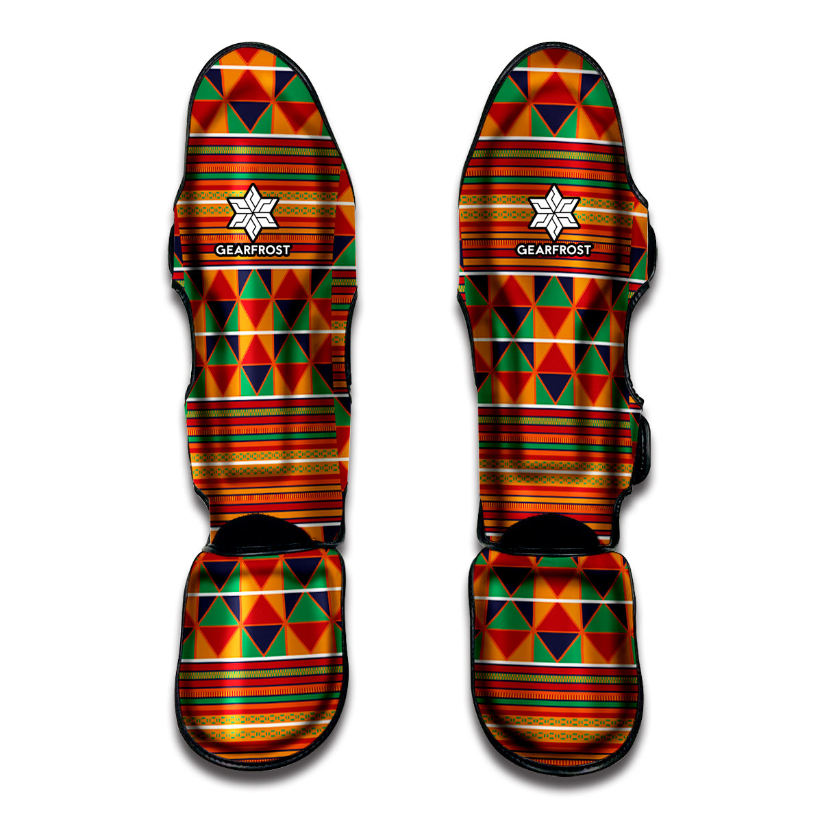Kente Pattern Print Muay Thai Shin Guard