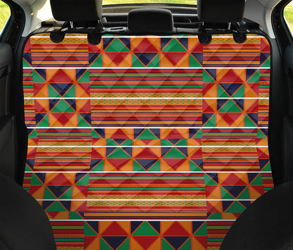 Kente Pattern Print Pet Car Back Seat Cover