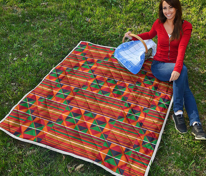 Kente Pattern Print Quilt