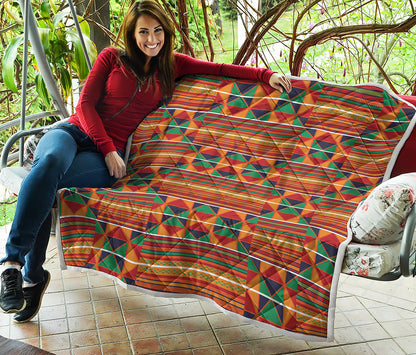 Kente Pattern Print Quilt