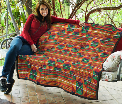 Kente Pattern Print Quilt
