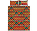 Kente Pattern Print Quilt Bed Set
