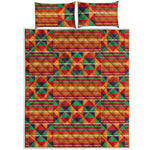 Kente Pattern Print Quilt Bed Set