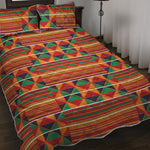 Kente Pattern Print Quilt Bed Set
