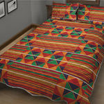Kente Pattern Print Quilt Bed Set