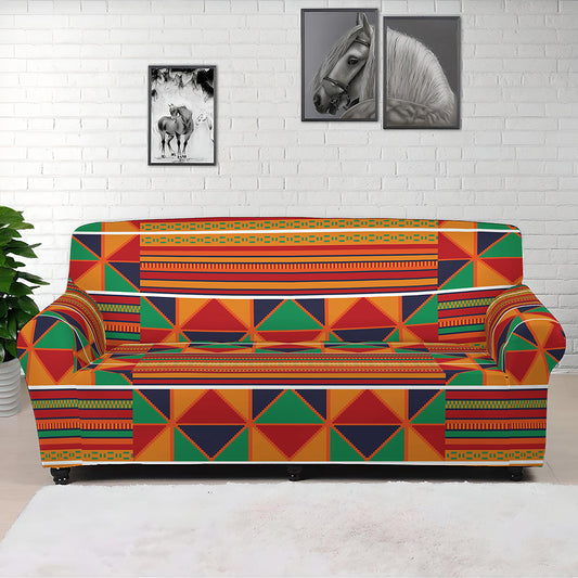 Kente Pattern Print Sofa Cover