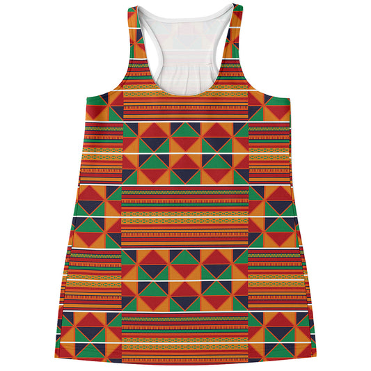 Kente Pattern Print Women's Racerback Tank Top