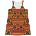 Kente Pattern Print Women's Racerback Tank Top