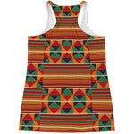 Kente Pattern Print Women's Racerback Tank Top