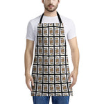 King Of Clubs Playing Card Pattern Print Apron