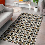 King Of Clubs Playing Card Pattern Print Area Rug