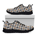 King Of Clubs Playing Card Pattern Print Black Running Shoes