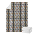 King Of Clubs Playing Card Pattern Print Blanket