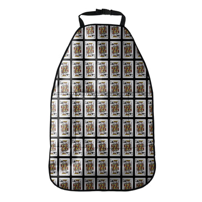 King Of Clubs Playing Card Pattern Print Car Seat Organizers
