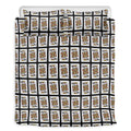 King Of Clubs Playing Card Pattern Print Duvet Cover Bedding Set
