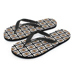 King Of Clubs Playing Card Pattern Print Flip Flops