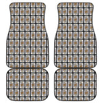 King Of Clubs Playing Card Pattern Print Front and Back Car Floor Mats