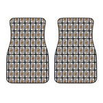 King Of Clubs Playing Card Pattern Print Front Car Floor Mats
