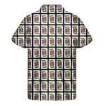 King Of Clubs Playing Card Pattern Print Men's Short Sleeve Shirt