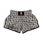King Of Clubs Playing Card Pattern Print Muay Thai Boxing Shorts