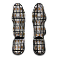 King Of Clubs Playing Card Pattern Print Muay Thai Shin Guards