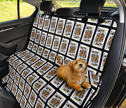 King Of Clubs Playing Card Pattern Print Pet Car Back Seat Cover