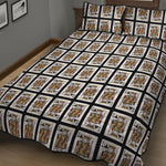 King Of Clubs Playing Card Pattern Print Quilt Bed Set