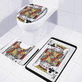 King Of Clubs Playing Card Print 3 Piece Bath Mat Set