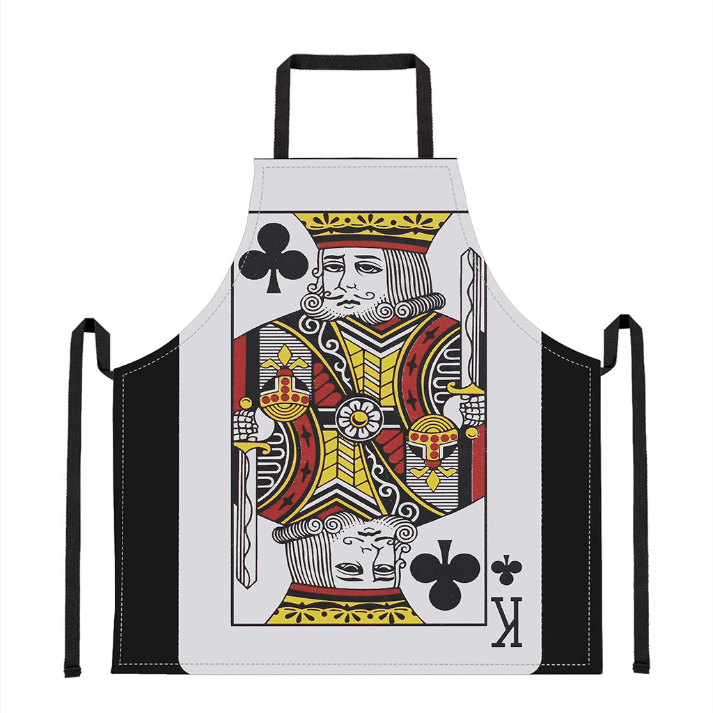 King Of Clubs Playing Card Print Apron