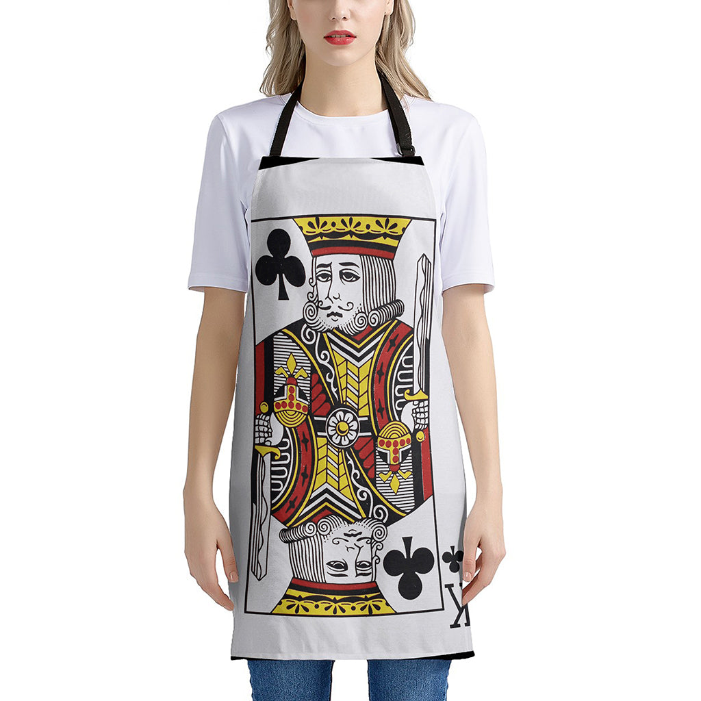 King Of Clubs Playing Card Print Apron