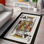 King Of Clubs Playing Card Print Area Rug