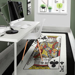King Of Clubs Playing Card Print Area Rug