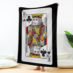 King Of Clubs Playing Card Print Blanket