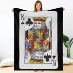 King Of Clubs Playing Card Print Blanket