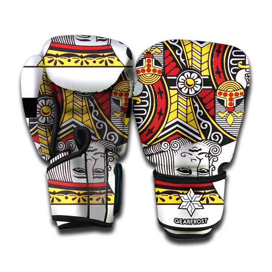 King Of Clubs Playing Card Print Boxing Gloves